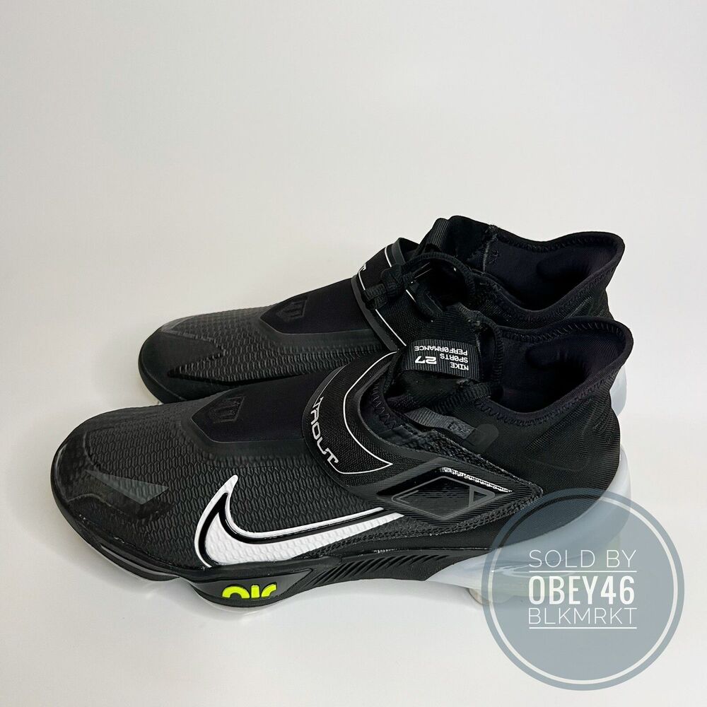 Nike Force Zoom Trout 8 Elite Black Grey White Baseball Cleat CZ5913-010 Size 8